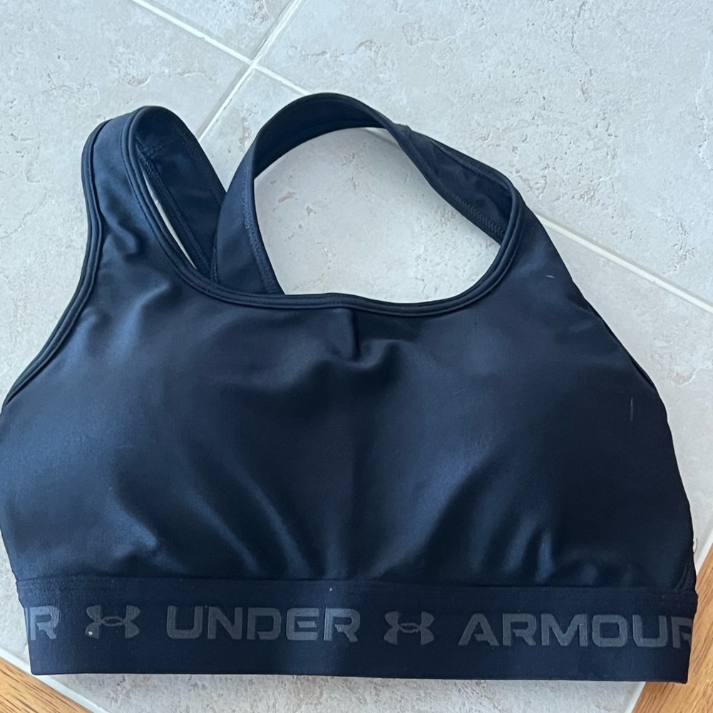 Under Armour Black Sports Bra with Logo Band